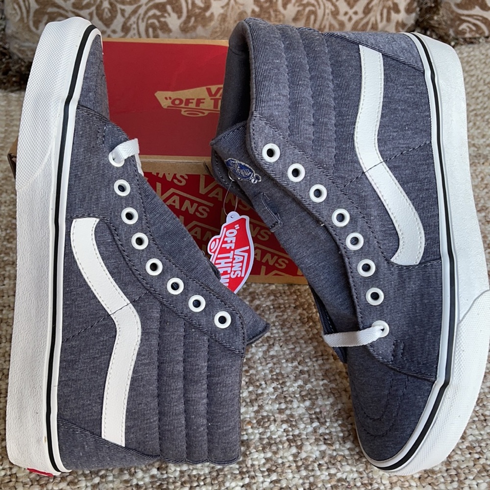 Vans Sk8-Hi Jersey Grey/Snow White WMNS - Picture 1 of 16